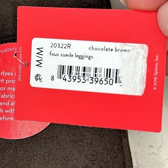 NWT Spanx Faux Suede Leggings Chocolate Brown Size M - Picture 8 of 12